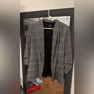 Boom Boom Jeans Black and White Checkered Blazer